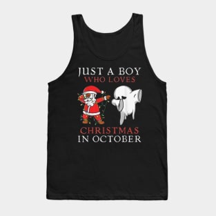 Just a boy who loves Christmas In October Tank Top